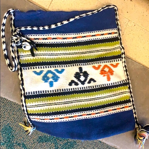 Carpet Satchel | Imported Travel Crossbody Bag | Hand Dyed Canvas Unisex Unique - Picture 1 of 8